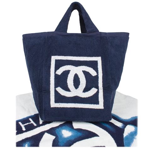 chanel beach nag|chanel beach bag with towel.